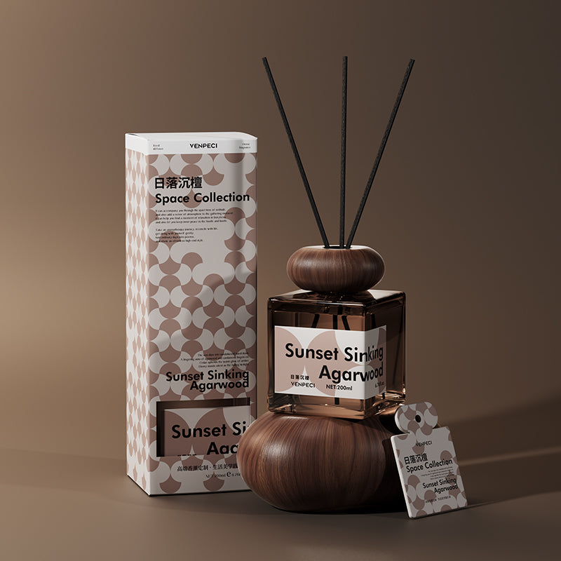VENPECI Space Collection Wooden Top Reed Diffuser
