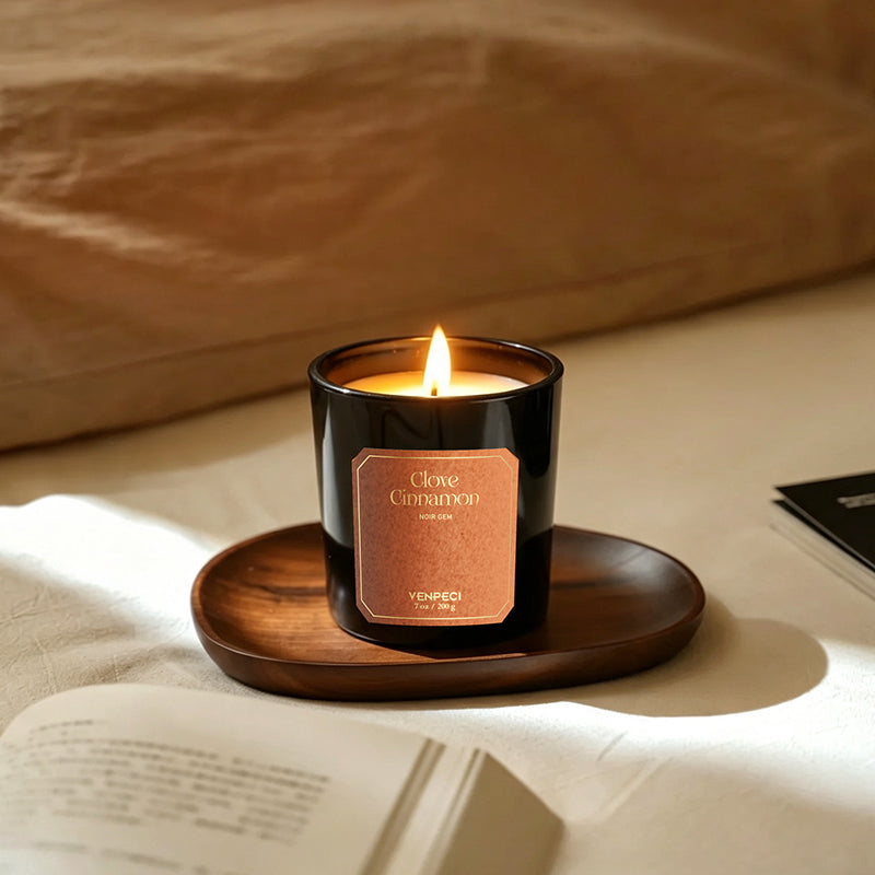 VENPECI Sensory Atlas Collection Scented Candle with Glass Cloche